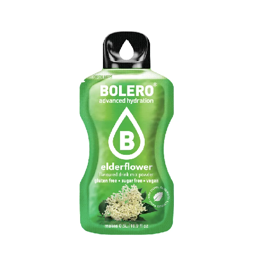 Bolero Instant-Drinksticks Holunderblüte, 3g, im befüllten Beutel, mit Holundergeschmack, ideal für erfrischende Getränke