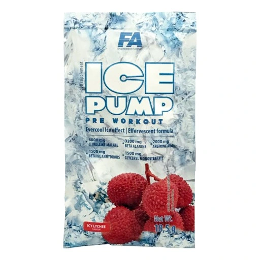 FA Ice Pump Pre-Workout Lychee-Geschmack in Pulverform, mit fruchtigem Geschmack, für mehr Energie beim Training