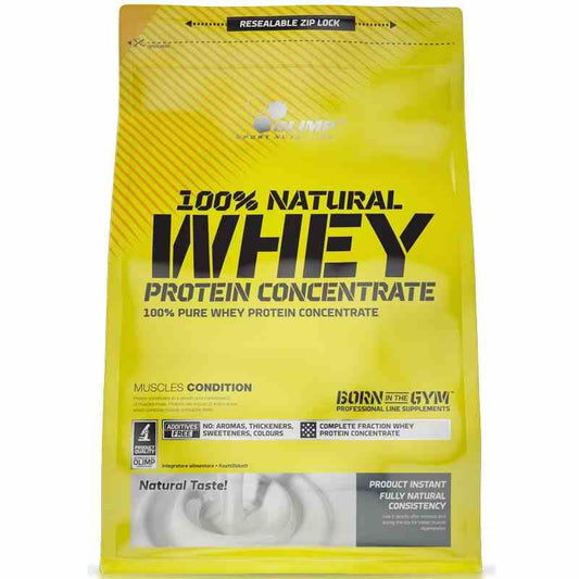 Olimp 100% Molkenprotein-Konzentrat 0,7kg Packung mit weißem Pulver, hochwertiges Protein für Muskelaufbau