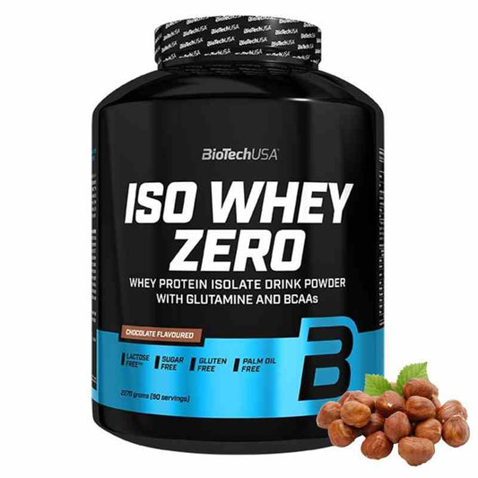 Laktosefreie BioTech USA Iso-Molke mit Walnussgeschmack in 2270g Dose, proteinreich und cremig.
