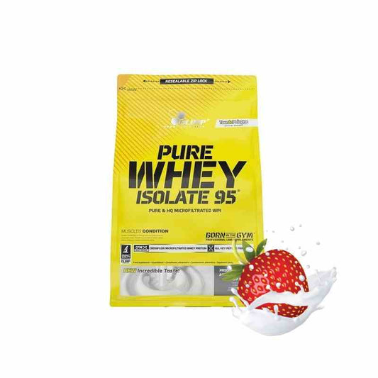 Erdbeergeschmack Olimp Pure Whey Isolate 95 Proteinpulver in 1,8 kg Verpackung, hochwertige Molkenproteinquelle