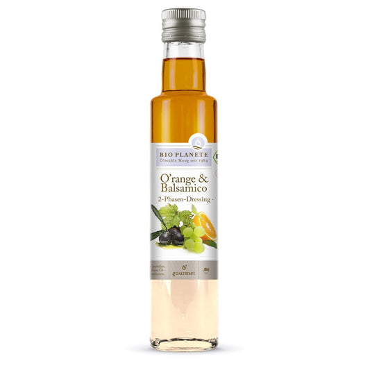 Biologisch zertifiziertes 2-Phasen-Dressing für kalte Gerichte von BIO PLANETE, 250 ml Flasche, ideal für Salate und kalte Speisen