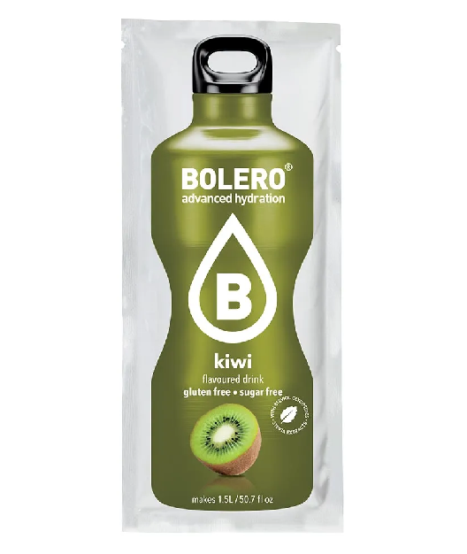 Bolero Instant Kiwi Bolero 9g Pulver für erfrischenden Fruchtgeschmack in einem kleinen Beutel