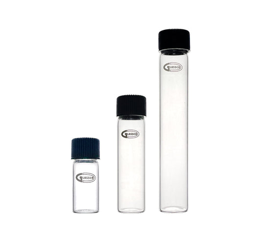 Kleines WARCHMEH Röhrchen mit flachem Boden und Verschluss, 5 ml Volumen, für Laboranwendungen, transparent und robust.