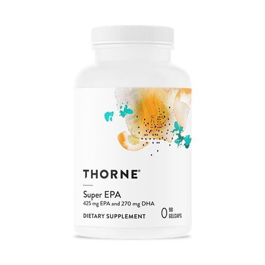 Nahrungsergänzungsmittel Thorne Research Super EPA in 90 Kapseln, Omega-3-Fischöl mit EPA für Herz und Gesundheit