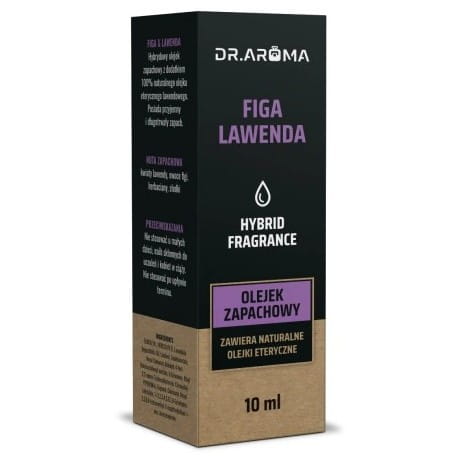 Ätherisches Öl DR.AROMA Figa & Lawena, 10 ml Flasche, sichtbar auf weißem Hintergrund, ideal für Aromatherapie und Wellness.