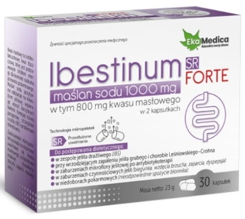 Ibestinum FORTE SR Butirato de sodio 1000 mg 30 k Imagen secundaria del producto