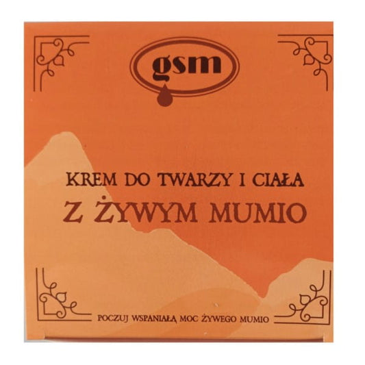 GSM Gesichts- und Körpercreme mit lebenden Mumien, 200 ml, pflegende Creme für Gesicht und Körper, von Dystrybutor Biogo.pl