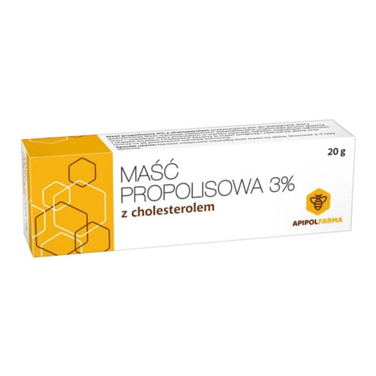 ApipolFarma Propolis-Salbe 3% mit Cholesterin in 20g Tube, natürliche Hautpflege von Dystrybutor Biogo.pl