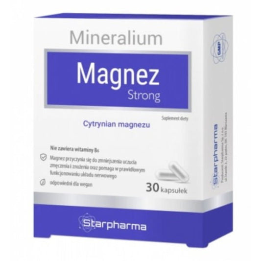 Mineralium Magnesium Strong 30 K Citrat von Starpharma, Pulver in Dose, für Muskel- und Nervenunterstützung, sichtbar in der Dose