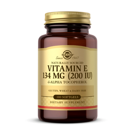 Reine Vitamin E D-Alpha Tocopherol Kapseln von Solgar, 200 IU, 100 Stück, Nahrungsergänzungsmittel in Kapseln