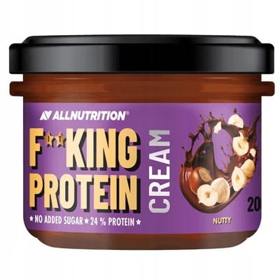Erdnusscreme von Allnutrition Fitking Proten in 200 g BioGo.PL Verpackung, cremige Konsistenz, ideal für Snacks und Brote