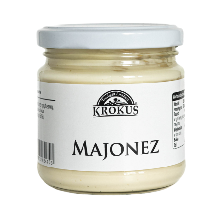 KROKUS Majonese 170 g, cremige Mayonnaise in Glas, ideal für Sandwiches und Salate, mit traditionellem Geschmack.