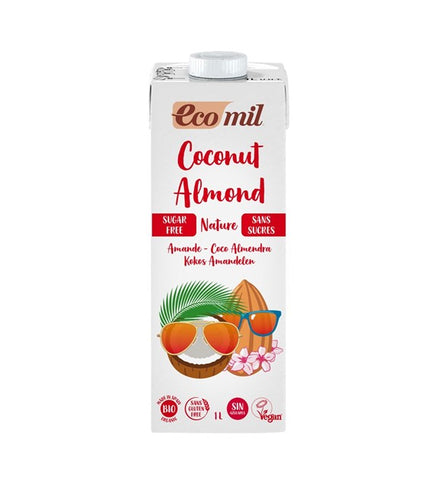 Bebida de coco con almendras sin azúcar BIO 1000 ml ECOMIL