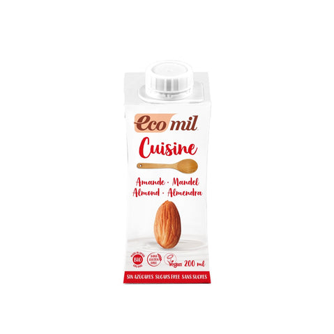 Crème cuisson amande sans sucre BIO 200 ml ECOMIL