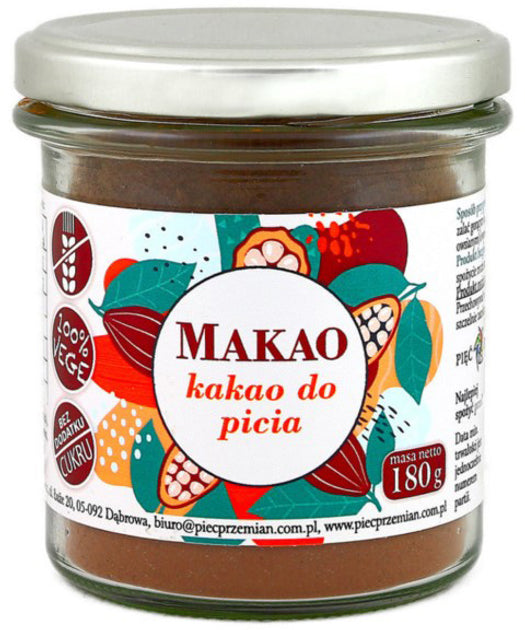 Maca - Trinkkakao - 180g Glas FÜNF ÄNDERUNGEN - Biogo.de