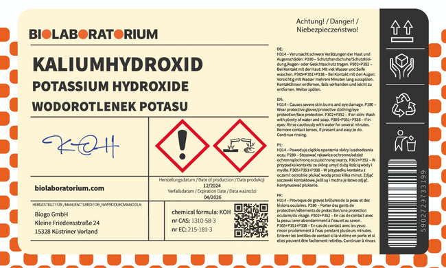 Potassium Hydroxide 1000g BIOLABORATORIUM Main Image
