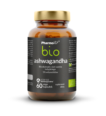 Extrait d'Ashwagandha BIO 60 gélules 33 g - PHARMOVIT