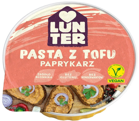 Vegane Tofupaste Paprikasch in 75 g Dose, hergestellt von Biogo.de, mit roter Paprikafarbe und cremiger Konsistenz.
