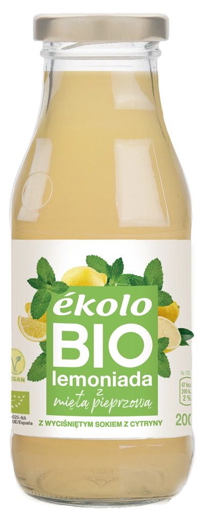 Bio Pfefferminz-Limonade ohne Zuckerzusatz in 200 ml Flasche, erfrischendes Getränk von Biogo.de