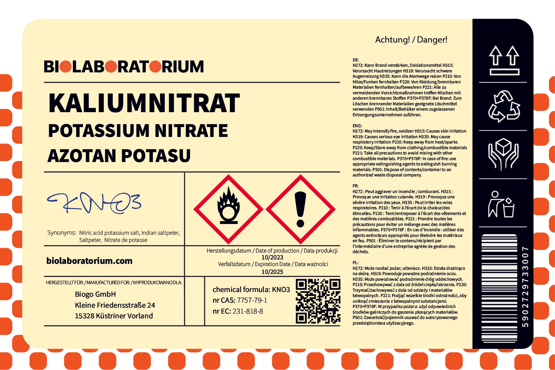 Kaliumnitraatti 3 kg BIOLABORATORIUM Toissijaiskuva