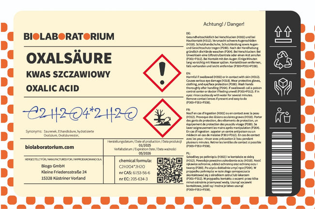 Acido ossalico 25kg Biolaboratorium Main Image