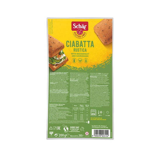 Ciabatta rustica Mehrkornbrötchen 200 g Gluten - Biogo.de