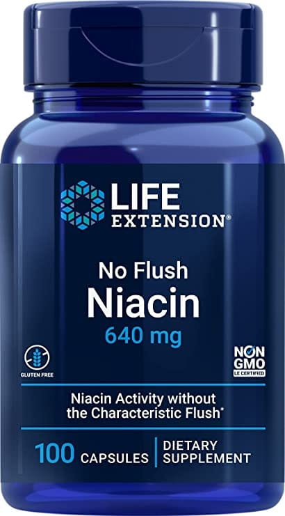 No Flush Niacin 640 mg 100 Tobolek Life Extension Doplňkový obrázek produktu