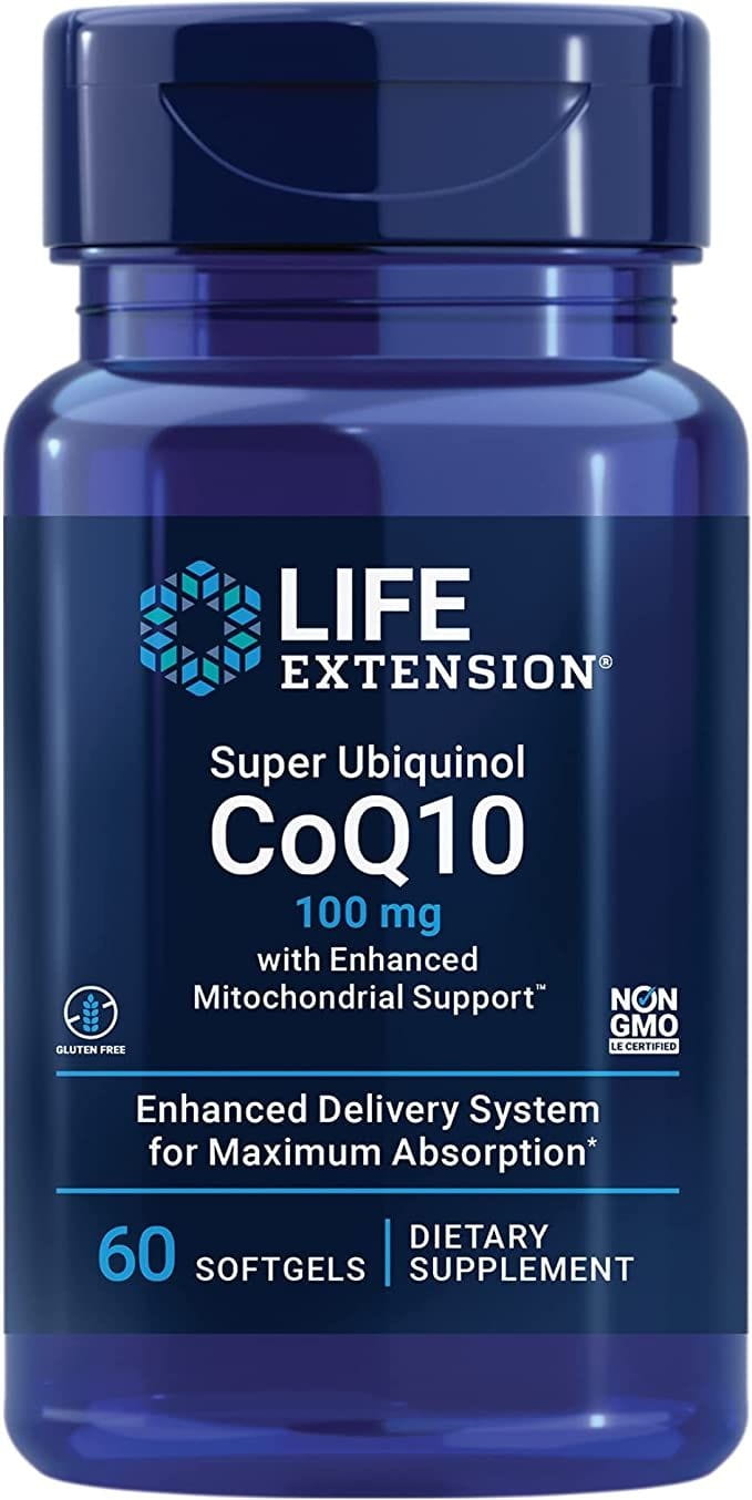 Super Ubiquinol CoQ10 100 mg se zlepšenou mitochondriální podporou 60 kapslí Life Extension Doplňkový obrázek produktu