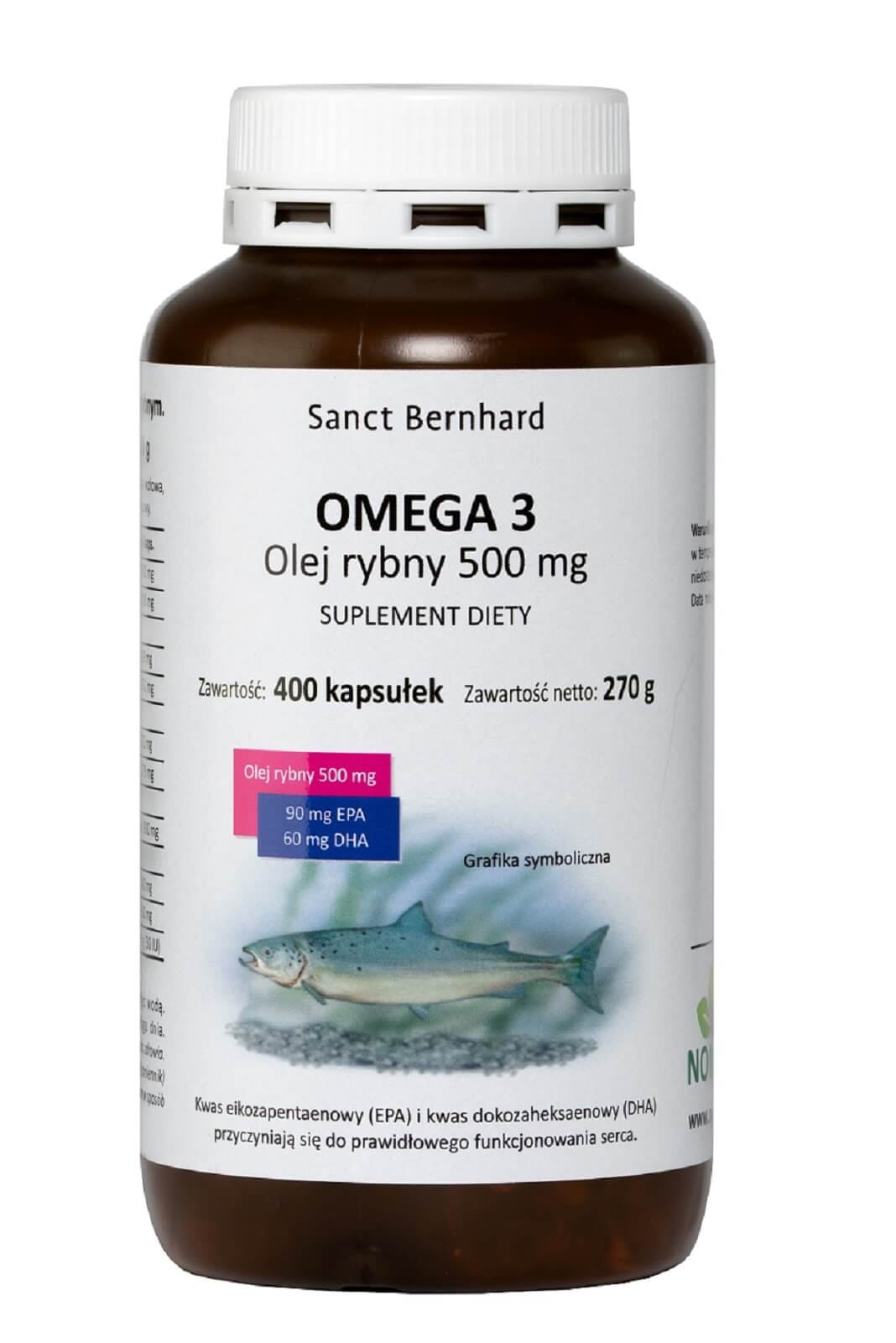 OMEGA 3 Rybí olej 500 mg 400 tobolek Kräuterhaus Sanct Bernhard KG Doplňkový obrázek produktu