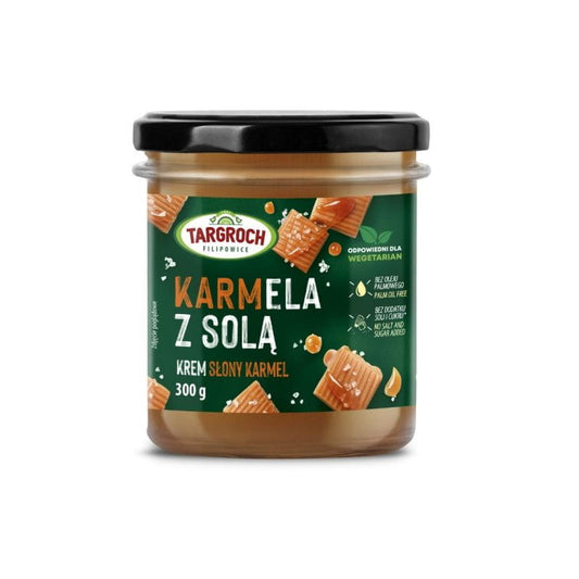 Gesalzene Karamellcreme in Glas, TAR-GROCH-FIL, 300 g, mit Salz und Karamellgeschmack, cremige Süßigkeit für Desserts