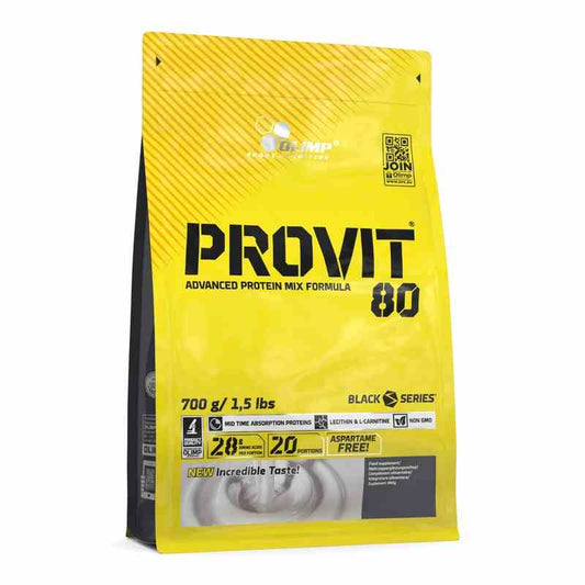 Olimp Provit 80 Tiramisu Geschmack, 700g Proteinpulver mit cremiger Tiramisu-Optik in der Verpackung