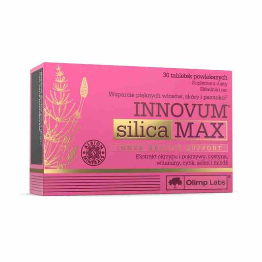 Olimp Innovum Kieselerde MAX 30 Tabletten, Verpackung mit 30 Tabletten, Nahrungsergänzungsmittel für Haare und Haut