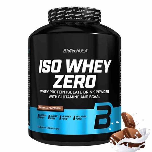 Laktosefreier Schokoladengeschmack Iso-Molke von BioTech USA, 2270g Proteinpulver in Dose, cremige Konsistenz, Fitness- und Ernährungsprodukt