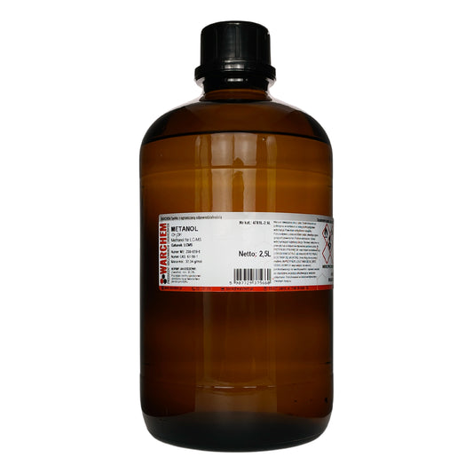 Methanol LCMS Lösung von Biogo.de in 2,5-Liter-Flasche, klare chemische Flüssigkeit für Labore und Analysen