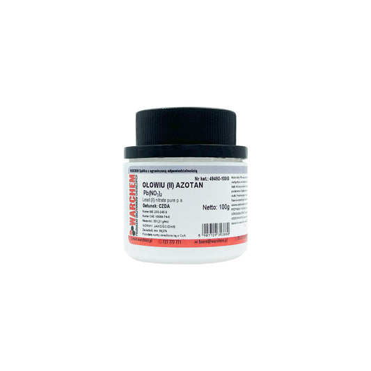 Reines Blei(II)-nitrats in 100g Verpackung von WARCHEM, chemisches Reagenz für Laboranwendungen.