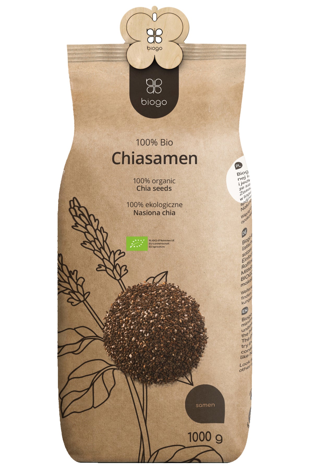 Chiasamen (Salvia Hispanica) bio 1 kg BIOGO - Biogo.de
