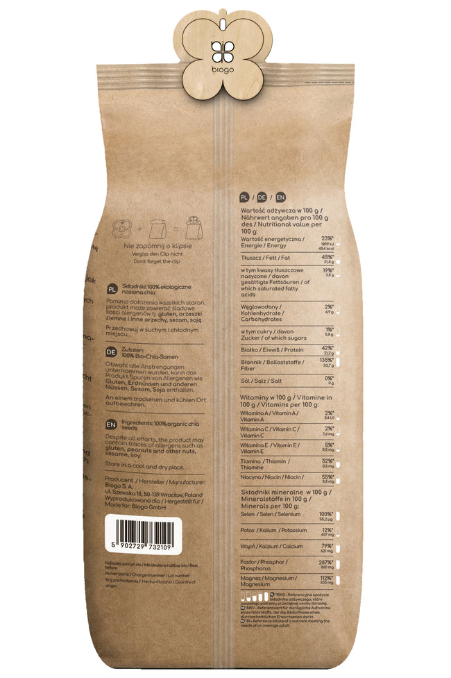 Chia semínka (Salvia Hispanica) bio 1 kg BIOGO Main Image