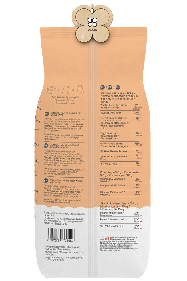 Sušené datle 1 kg BIOGO Main Image