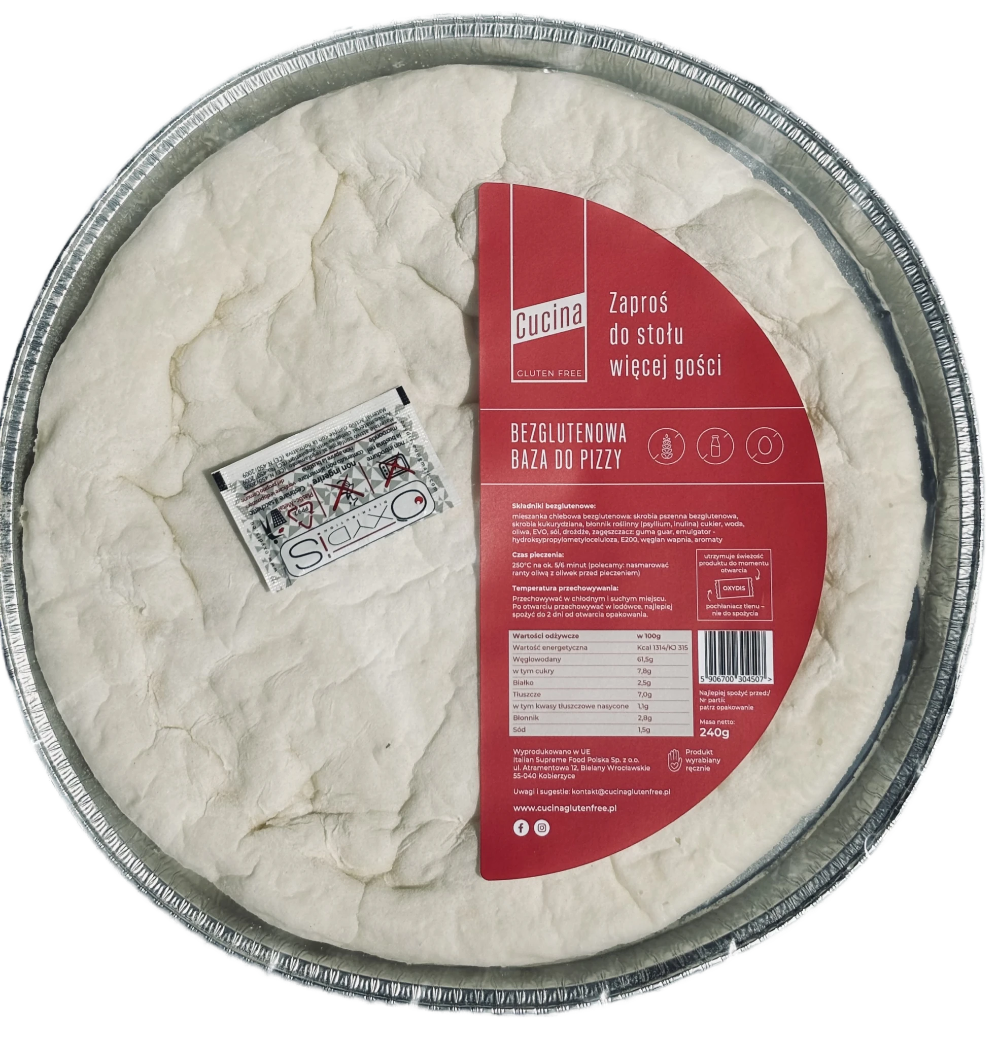 Glutenfreier Pizzaboden 240 g Cucina - Biogo.de Imagem principal do produto
