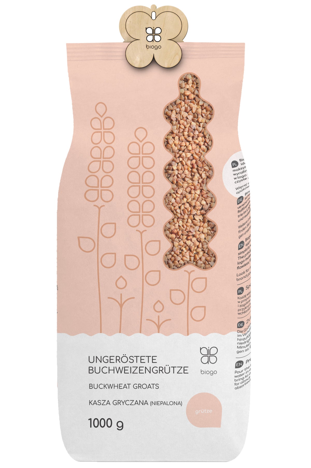 Gruau de sarrasin non décortiqué 1 kg BIOGO 
