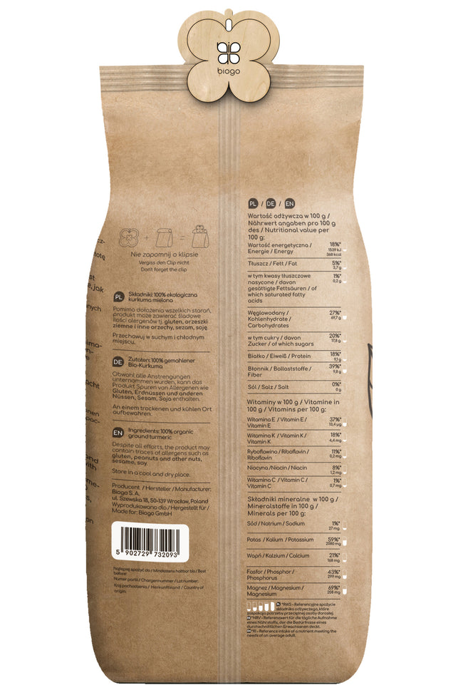 Curcuma măcinată bio 500 g BIOGO Main Image