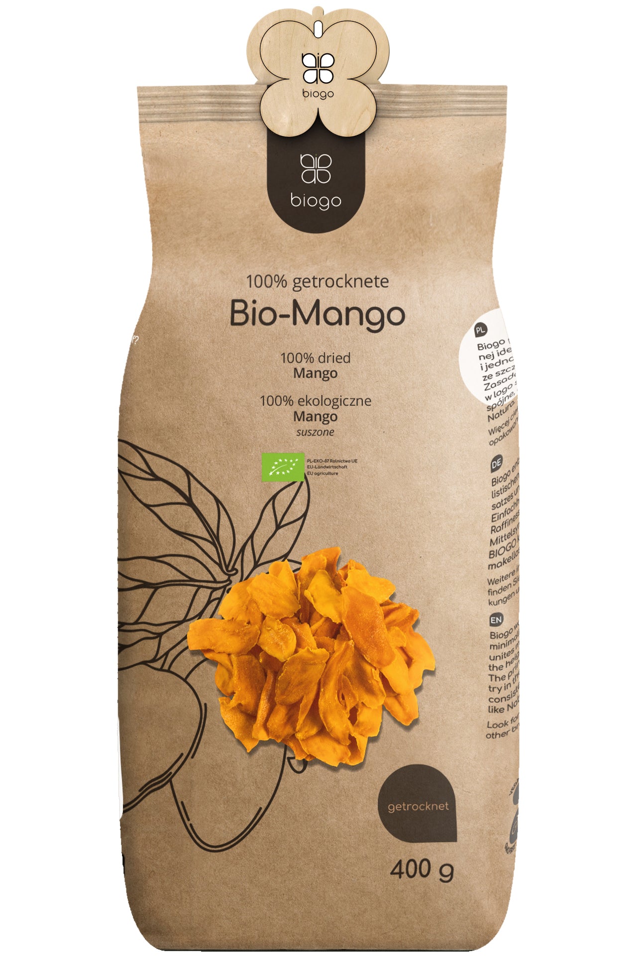 Getrocknete Mango bio 400 g BIOGO - Biogo.de Pääkuva