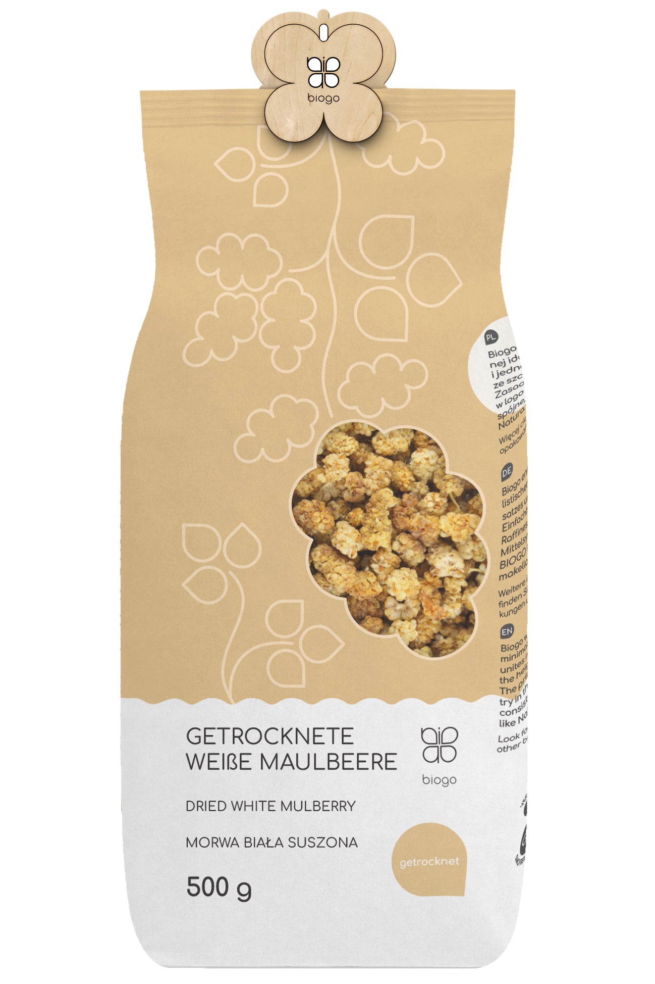 Getrocknete Weiße Maulbeeren 500 g BIOGO - Biogo.de Pääkuva