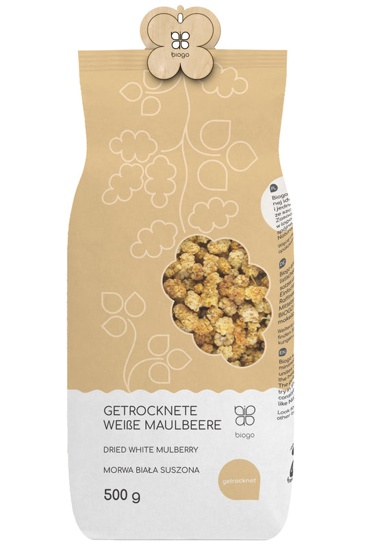 Getrocknete Weiße Maulbeeren 500 g BIOGO - Biogo.de