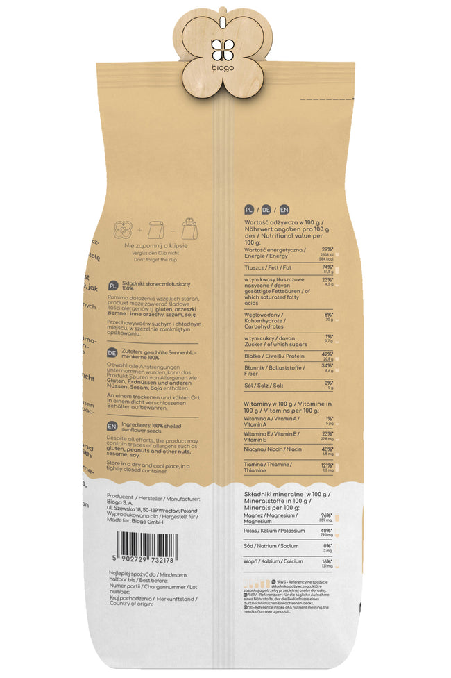 Loupaná slunečnicová semínka 1 kg BIOGO Main Image