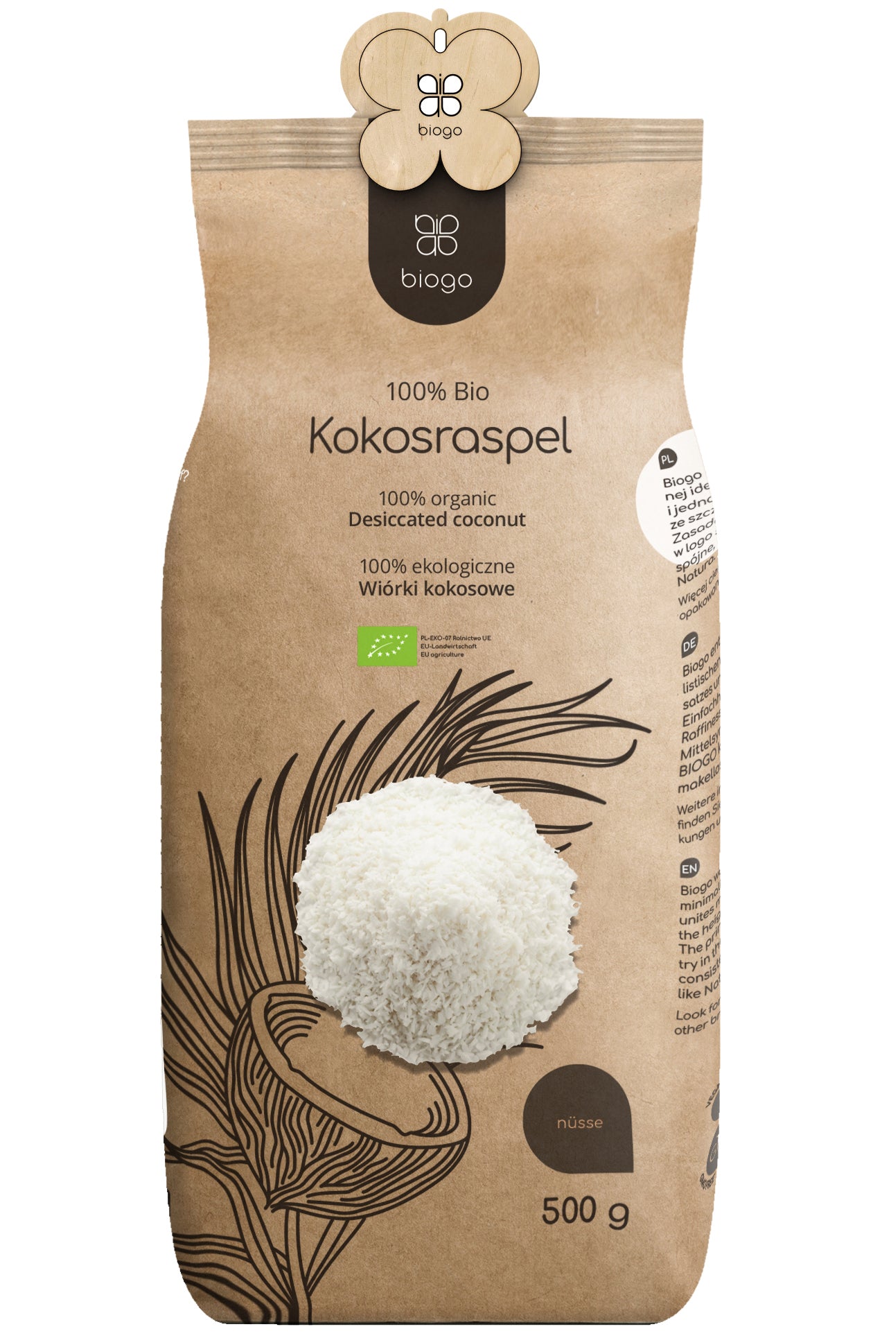 Kokosraspeln bio 500 g BIOGO - Biogo.de Hauptbild