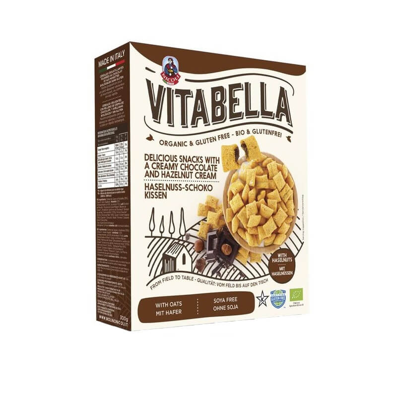 Haferkissen mit Schokoladenfüllung glutenfrei BIO 300 g VITABELLA Huvudsaklig produktbild
