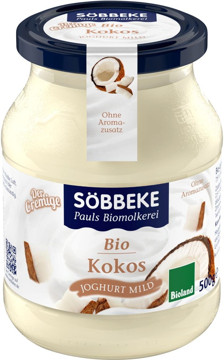 Kokosjoghurt 75% BIO 500 g (Glas) - SOBBEKE Main image