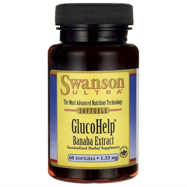 Glucohelp Bananenextrakt 133 mg 60 Kapseln SWANSON